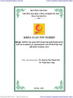 Nghiên cứu quá trình trùng hợp poly(hydroxamic axit) từ acrylamit và vinylsunfonic axit ñể tách kim loại đất hiếm neodym, xeri 