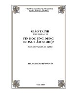 GIÁO TRÌNH TIN học ỨNG DỤNG TRONG lâm NGHIỆP 