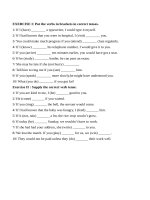 Bài tập câu điều kiện