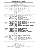 Thiết kế bài dạy lớp 3 tuần 27 