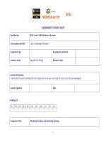 Principle of Marketing  Assignment 2  BTEC  Nguyen Huu Phong  2017