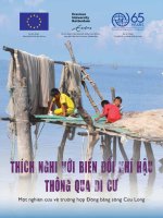 Thích nghi với biến đổi khí hậu thông qua di cư một nghiên cứu về trường hợp đồng bằng sông cửu long