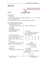 Giáo án trọn bộ toán lớp 2 tuần 5 