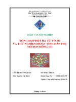 TỔNG hợp bột HA từ vỏ sò và THỬ NGHIỆM HOẠT TÍNH hấp PHỤ với ION ĐỒNG (II) 