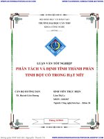 PHÂN TÁCH và ĐỊNH TÍNH THÀNH PHẦN TINH bột có TRONG hạt mít 