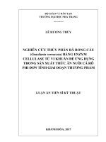 Nghiên cứu thủy phân bã rong câu (gracilaria verrucosa) bằng enzyme cellulase từ vi khuẩn để ứng dụng trong sản xuất thức ăn nuôi cá rô phi đơn tính giai đoạn thương phẩm 