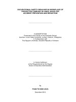 Occupational safety behavior in workplace of production company in ha noi basic for accident prevention and reduction 
