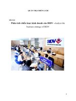 Phân tích chiến lược kinh doanh của BIDV  analyze the business strategy of BIDV