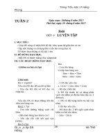 Giáo án trọn bộ toán lớp 2 tuần 2 