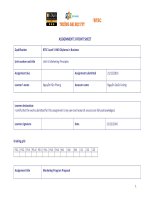 Principle of Marketing  Assignment 3  BTEC  Nguyen Huu Phong  2017