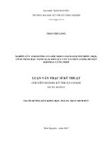 Nghiên cứu ảnh hưởng của bôi trơn làm nguội tối thiểu (MQL) có sử dụng hạt Nano Al2O3 đến lực cắt và chất lượng bề mặt khi phay cứng thép (LV thạc sĩ)