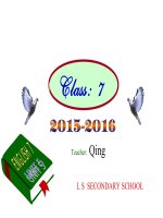 Unit 05. Vietnamese Food and Drink. Lesson 2. A closer look 1