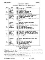 Thiết kế bài dạy lớp 3 tuần 19 