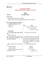 Giáo án trọn bộ toán lớp 2 tuần 7 