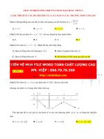 180 Câu bài tập trắc nghiệm Ứng dụng Đạo Hàm (phần 2) - File word có đáp án