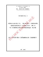 Nâng cao chất lượng dịch vụ chăm sóc khách hàng tại công ty cổ phần viễn thông FPT chi nhánh quảng trị 