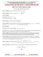 KHÓA GIẢI 100 đề 2016 ( 10 đề đầu ) 