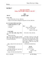 Giáo án trọn bộ toán lớp 2 tuần 7 