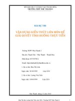 Bài thi liên môn: Xử lý chất thải trong chăn nuôi lợn bằng công nghệ hầm bioga