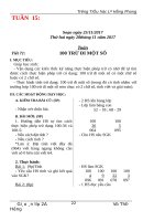 Giáo án trọn bộ toán lớp 2 tuần  15 