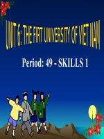 Unit 06. The First University in Viet Nam. Lesson 5. Skills 1