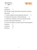 Managing Financial Resources and Decisions  Assignment 3  BTEC  Nguyen Huu Phong  2017