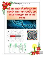 ĐỀ THI THỬ THPT QUỐC GIA 2018  CÓ ĐÁP ÁN