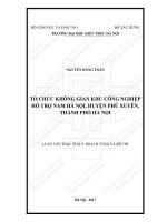 Tổ chức không gian khu công nghiệp hỗ trợ nam hà nội, huyện phú xuyên, thành phố hà nội (tt) 