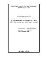 Hướng dẫn học sinh kỹ thuật chọn điểm rơi trong bất đẳng thức cauchy  