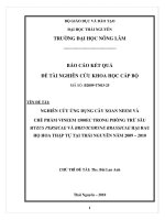 Nghiên cứu ứng dụng cây xoan neem và chế phẩm vineem 1500EC trong phòng trừ sâu brevicoryne brassicae và myzus persicae hại rau họ hoa thập tự tại thái nguyên năm 2009 – 2010 