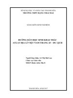 Hướng dẫn học sinh khai thác atlat địa lý việt nam trang 25   du lịch 