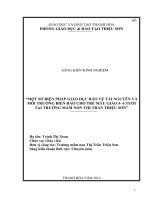 Một số biện pháp giáo dục bảo vệ tài nguyên, môi trường biển, hải đảo cho trẻ mẫu giáo 5 – 6 tuổi tại trường mầm non thị trấn triệu sơn 