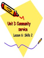 Unit 03. Community Service. Lesson 6. Skills 2