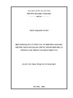 Biện pháp quản lý công tác xã hội hóa giáo dục trường mầm non hai bà trưng thành phố phủ lý tỉnh hà nam trong giai đoạn hiện nay 