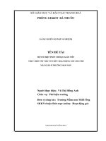 skkn một số biện pháp chỉ đạo giáo viên thực hiện tốt việc tổ chức hoạt động góc cho trẻ mẫu giáo ở trường mầm non thiết ống 