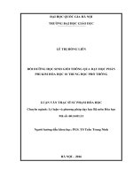 Bồi dưỡng học sinh giỏi thông qua dạy học phần phi kim hóa học 10 trung học phổ thông 