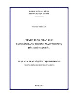 Tuyển dụng nhân lực tại ngân hàng thương mại TNHH MTV dầu khí toàn cầu 