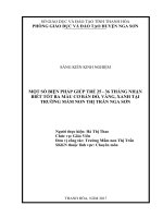 Một số biện pháp giúp trẻ 25   36 tháng tuổi nhận biết tốt 3 màu cơ bản đỏ vàng xanh tại trường mầm non thị trấn   nga sơn 