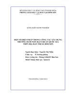 Một số biện pháp trong công tác xây dựng trường mầm non đạt chuẩn quốc gia trên địa bàn thị xã bỉm sơn 