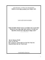 Một số biện pháp nâng cao hiệu quả giáo dục tính tự lập cho trẻ mẫu giáo 4 – 5 tuổi trong trường mầm non thị trấn triệu sơn 