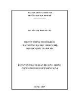 Truyền thông thương hiệu của trường đại học công nghệ, đại học quốc gia hà nội 