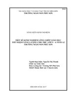 skkn một số kinh nghiệm lồng ghép giáo dục tiết kiệm năng lượng cho trẻ 5 6 tuổi ở trường MN phú sơn 