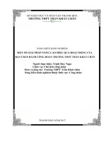skkn một số GIẢI PHÁP NÂNG CAO HIỆU QUẢ HOẠT ĐỘNG của BAN CHẤP HÀNH CÔNG đoàn TRƯỜNG THPT TRẦN KHÁT CHÂN 