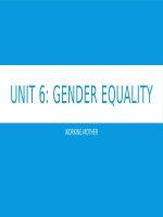 Unit 06. Gender Equality. Lesson 6. Writing