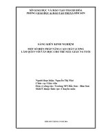 skkn một số biện pháp nâng cao chất lượng làm quen với văn học cho trẻ mẫu giáo 5 6 tuổi 