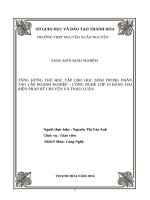 Tăng hứng thú học tập cho học sinh trong phần tạo lập doanh nghiệp   công nghệ lớp 10 bằng hai biện pháp kể chuyện và thảo luận 