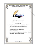 skkn một số biện pháp nâng cao chất lượng đội ngũ trong trường mầm 