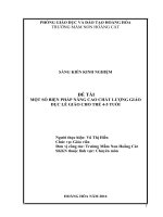 Một số biện pháp nâng cao chất lượng giáo dục lễ giáo cho trẻ 4 5 tuổi 