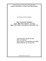 skkn một số kinh nghiệm dạy trẻ mẫu giáo 5 6 tuổi học tốt môn làm quen với chữ cái 