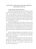 Tài liệu chuyên đề quản lý nhà nước chuyên viên chính Nguồn nhân lực trong công cuộc công nghiệp hóa  hiện đại hóa ở Việt Nam